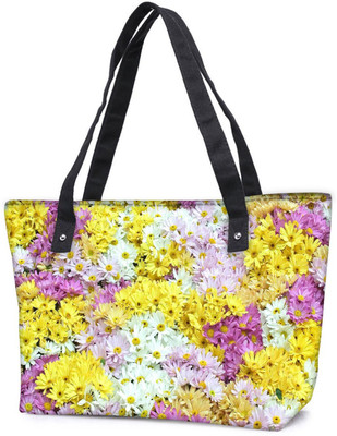 

Snoogg Pack Of 2 Dreams Fields Flower Combo Tote Shopping Grocery Bag With Coin Pencil Purse Shoulder Bag(Multicolor, 5 L)