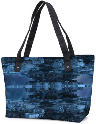 

Snoogg Pack Of 2 Cuboid Building 2614 Combo Tote Shopping Grocery Bag With Coin Pencil Purse Shoulder Bag(Multicolor, 15 L)