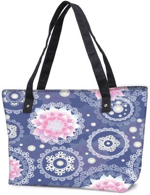 

Snoogg Pack Of 2 Delightful Flower Pattern Cute Combo Tote Shopping Grocery Bag With Coin Pencil Purse Shoulder Bag(Multicolor, 5 L)