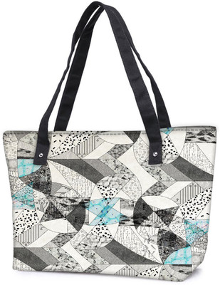

Snoogg Pack Of 2 Abstract Math Combo Tote Shopping Grocery Bag With Coin Pencil Purse Shoulder Bag(Multicolor, 15 L)