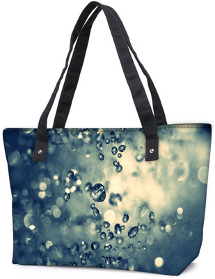

Snoogg Pack Of 2 Water Drops Combo Tote Shopping Grocery Bag With Coin Pencil Purse Shoulder Bag(Multicolor, 5 L)