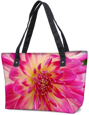 

Snoogg Pack Of 2 Dahlia Flower Combo Tote Shopping Grocery Bag With Coin Pencil Purse Shoulder Bag(Multicolor, 15 L)