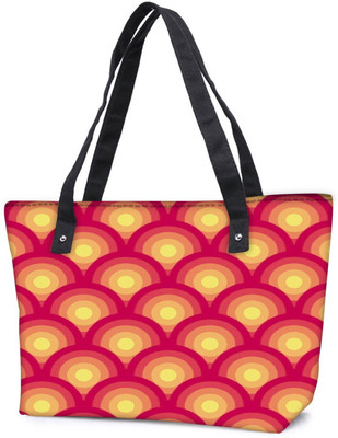 

Snoogg Pack Of 2 Circular Red Pattern 2526 Combo Tote Shopping Grocery Bag With Coin Pencil Purse Shoulder Bag(Multicolor, 15 L)