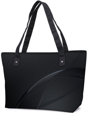 

Snoogg Pack Of 2 Dark Black Color Design Combo Tote Shopping Grocery Bag With Coin Pencil Purse Shoulder Bag(Multicolor, 15 L)