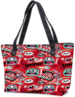 

Snoogg Pack Of 2 Woah Aaah Combo Tote Shopping Grocery Bag With Coin Pencil Purse Shoulder Bag(Multicolor, 15 L)