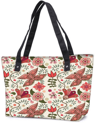 

Snoogg Pack Of 2 Mixed Butterfly Combo Tote Shopping Grocery Bag With Coin Pencil Purse Shoulder Bag(Multicolor, 5 L)