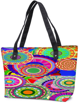 

Snoogg Pack Of 2 Creative Fruit 2424 Combo Tote Shopping Grocery Bag With Coin Pencil Purse Shoulder Bag(Multicolor, 15 L)