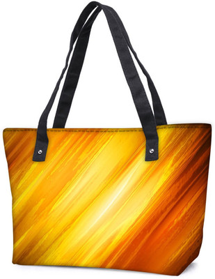 

Snoogg Pack Of 2 Abstract Yellow And Orange Combo Tote Shopping Grocery Bag With Coin Pencil Purse Shoulder Bag(Multicolor, 15 L)