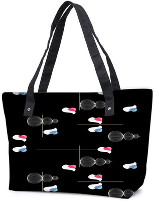

Snoogg Pack Of 2 Bird Black 2448 Combo Tote Shopping Grocery Bag With Coin Pencil Purse Shoulder Bag(Multicolor, 5 L)