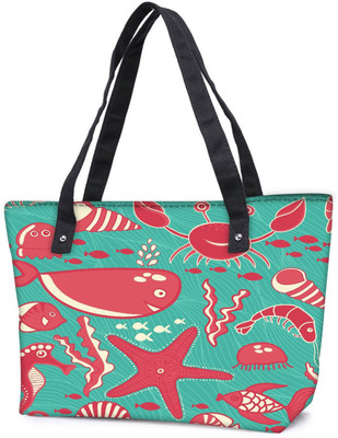 

Snoogg Pack Of 2 Red Fish World Abstract Combo Tote Shopping Grocery Bag With Coin Pencil Purse Shoulder Bag(Multicolor, 5 L)