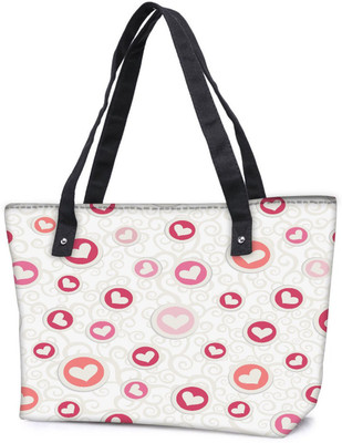 

Snoogg Pack Of 2 White Hearts In Colorful Circles Combo Tote Shopping Grocery Bag With Coin Pencil Purse Shoulder Bag(Multicolor, 15 L)