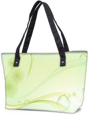

Snoogg Pack Of 2 Green Layered Design Combo Tote Shopping Grocery Bag With Coin Pencil Purse Shoulder Bag(Multicolor, 5 L)