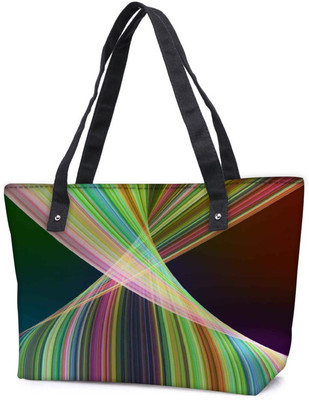 

Snoogg Pack Of 2 Laser Rays 2394 Combo Tote Shopping Grocery Bag With Coin Pencil Purse Shoulder Bag(Multicolor, 5 L)