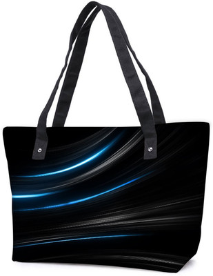 

Snoogg Pack Of 2 Blue Light In Black Background Combo Tote Shopping Grocery Bag With Coin Pencil Purse Shoulder Bag(Multicolor, 15 L)