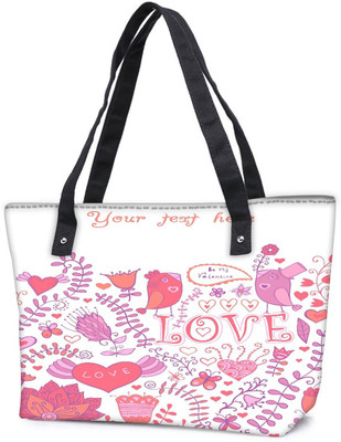 

Snoogg Pack Of 2 Your Text Here White Pattern Combo Tote Shopping Grocery Bag With Coin Pencil Purse Shoulder Bag(Multicolor, 15 L)