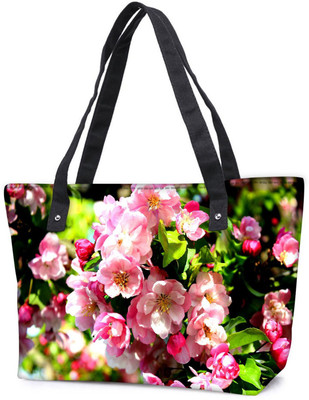 

Snoogg Pack Of 2 Flowers In An Branch Combo Tote Shopping Grocery Bag With Coin Pencil Purse Shoulder Bag(Multicolor, 5 L)