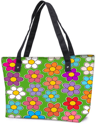 

Snoogg Pack Of 2 Seamless Floral Pattern Flowers Texture Daisy Combo Tote Shopping Grocery Bag With Coin Pencil Purse Shoulder Bag(Multicolor, 5 L)
