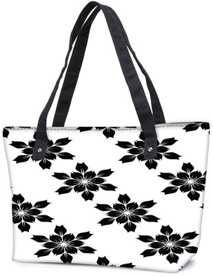 

Snoogg Pack Of 2 Black Floral Combo Tote Shopping Grocery Bag With Coin Pencil Purse Shoulder Bag(Multicolor, 15 L)