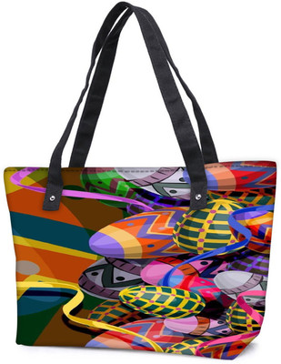 

Snoogg Pack Of 2 Designer Eggs 2474 Combo Tote Shopping Grocery Bag With Coin Pencil Purse Shoulder Bag(Multicolor, 5 L)
