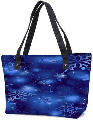 

Snoogg Pack Of 2 Snowflakes 2699 Combo Tote Shopping Grocery Bag With Coin Pencil Purse Shoulder Bag(Multicolor, 5 L)