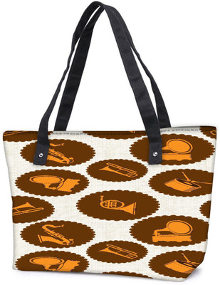 

Snoogg Pack Of 2 Gramophone Combo Tote Shopping Grocery Bag With Coin Pencil Purse Shoulder Bag(Multicolor, 5 L)