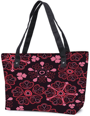 

Snoogg Pack Of 2 Floral Red Combo Tote Shopping Grocery Bag With Coin Pencil Purse Shoulder Bag(Multicolor, 5 L)