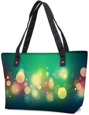 

Snoogg Pack Of 2 Abstract Colorful Bubbles Combo Tote Shopping Grocery Bag With Coin Pencil Purse Shoulder Bag(Multicolor, 5 L)