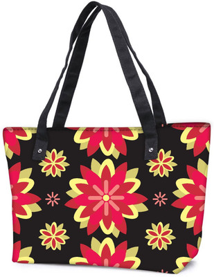 

Snoogg Pack Of 2 Red Flowers Combo Tote Shopping Grocery Bag With Coin Pencil Purse Shoulder Bag(Multicolor, 15 L)