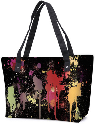 

Snoogg Pack Of 2 Splash Paints Combo Tote Shopping Grocery Bag With Coin Pencil Purse Shoulder Bag(Multicolor, 5 L)