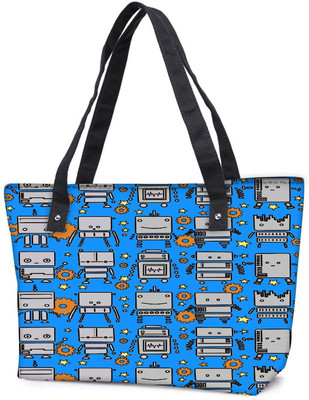 

Snoogg Pack Of 2 System Digit Pattern Combo Tote Shopping Grocery Bag With Coin Pencil Purse Shoulder Bag(Multicolor, 15 L)