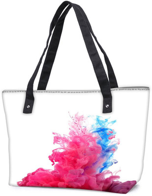 

Snoogg Pack Of 2 Colour Burst Combo Tote Shopping Grocery Bag With Coin Pencil Purse Shoulder Bag(Multicolor, 5 L)