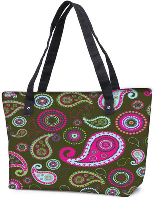 

Snoogg Pack Of 2 Multicolor Pattern Combo Tote Shopping Grocery Bag With Coin Pencil Purse Shoulder Bag(Multicolor, 5 L)