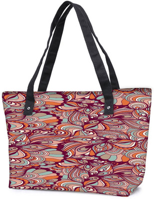 

Snoogg Pack Of 2 Multicolor Pattern Combo Tote Shopping Grocery Bag With Coin Pencil Purse Shoulder Bag(Multicolor, 15 L)