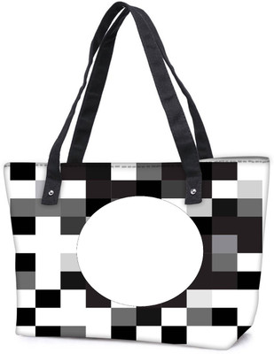 

Snoogg Pack Of 2 Your Text Here Combo Tote Shopping Grocery Bag With Coin Pencil Purse Shoulder Bag(Multicolor, 5 L)