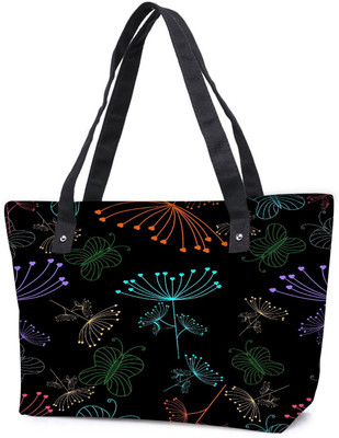 

Snoogg Pack Of 2 Neon Plants Combo Tote Shopping Grocery Bag With Coin Pencil Purse Shoulder Bag(Multicolor, 5 L)