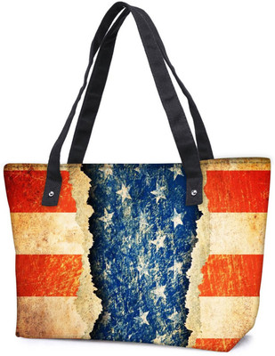 

Snoogg Pack Of 2 Grunge America Combo Tote Shopping Grocery Bag With Coin Pencil Purse Shoulder Bag(Multicolor, 5 L)