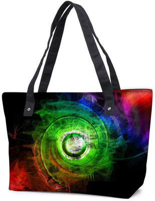 

Snoogg Pack Of 2 Clolorful Smoke Combo Tote Shopping Grocery Bag With Coin Pencil Purse Shoulder Bag(Multicolor, 5 L)