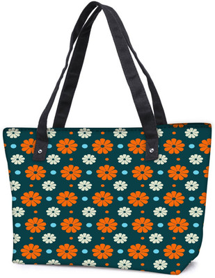 

Snoogg Pack Of 2 Multicolor Floral Pattern Combo Tote Shopping Grocery Bag With Coin Pencil Purse Shoulder Bag(Multicolor, 5 L)