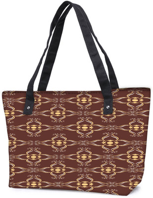 

Snoogg Pack Of 2 Brown Pattern Combo Tote Shopping Grocery Bag With Coin Pencil Purse Shoulder Bag(Multicolor, 5 L)