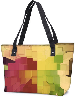 

Snoogg Pack Of 2 Abstract Antique Design Combo Tote Shopping Grocery Bag With Coin Pencil Purse Shoulder Bag(Multicolor, 5 L)