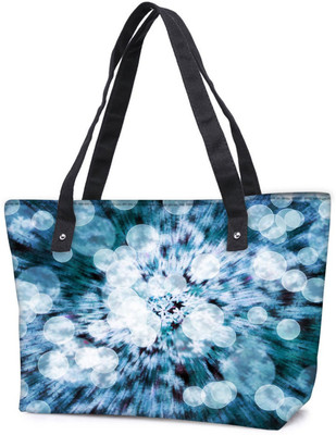 

Snoogg Pack Of 2 Blue Flower Abstract Background Combo Tote Shopping Grocery Bag With Coin Pencil Purse Shoulder Bag(Multicolor, 15 L)