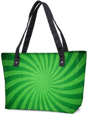 

Snoogg Pack Of 2 Abstract Green Design Combo Tote Shopping Grocery Bag With Coin Pencil Purse Shoulder Bag(Multicolor, 5 L)