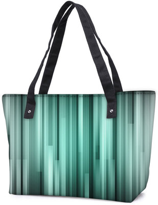 

Snoogg Pack Of 2 Black And Grey Strips Combo Tote Shopping Grocery Bag With Coin Pencil Purse Shoulder Bag(Multicolor, 15 L)
