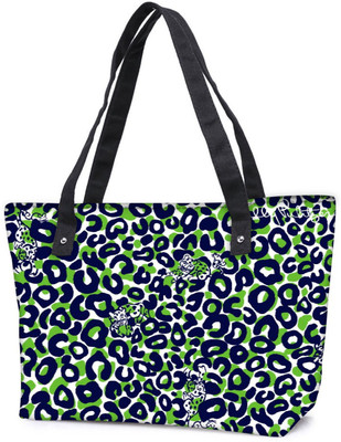 

Snoogg Pack Of 2 Leopard Print Combo Tote Shopping Grocery Bag With Coin Pencil Purse Shoulder Bag(Multicolor, 5 L)