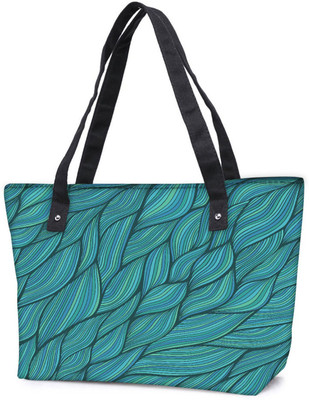 

Snoogg Pack Of 2 Seamless Waves Texture Combo Tote Shopping Grocery Bag With Coin Pencil Purse Shoulder Bag(Multicolor, 5 L)