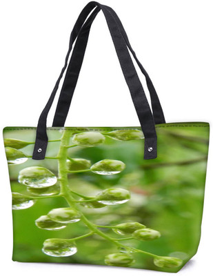 

Snoogg Pack Of 2 Green Spring Tree Raindrops Combo Tote Shopping Grocery Bag With Coin Pencil Purse Shoulder Bag(Multicolor, 15 L)