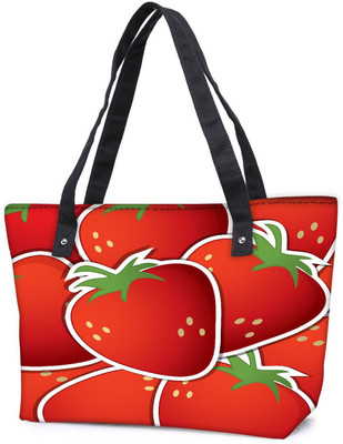 

Snoogg Pack Of 2 Strawberry Sticker Background Card In Vector Format Combo Tote Shopping Grocery Bag With Coin Pencil Purse Shoulder Bag(Multicolor, 15 L)
