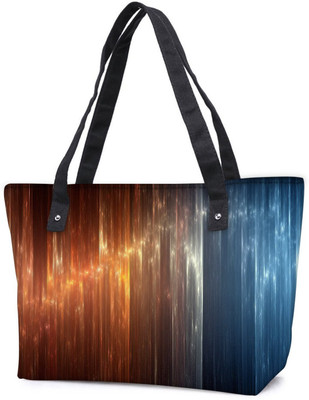 

Snoogg Pack Of 2 Vertical Crystal Design Combo Tote Shopping Grocery Bag With Coin Pencil Purse Shoulder Bag(Multicolor, 5 L)