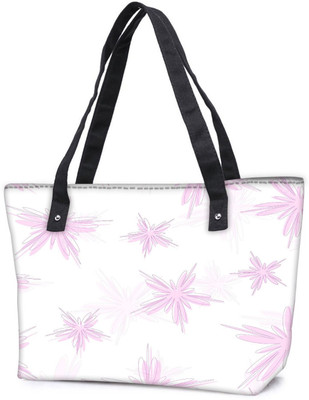 

Snoogg Pack Of 2 Abstract Pink White Pattern Combo Tote Shopping Grocery Bag With Coin Pencil Purse Shoulder Bag(Multicolor, 15 L)