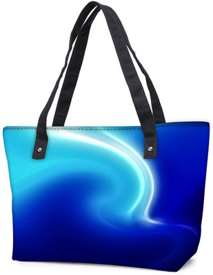 

Snoogg Pack Of 2 White And Blue Design Combo Tote Shopping Grocery Bag With Coin Pencil Purse Shoulder Bag(Multicolor, 5 L)